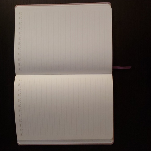 Light Mauve "Celebrate Everyday" Shimmery Polka Dot Daily Journal | NWOT - Picture 3 of 4